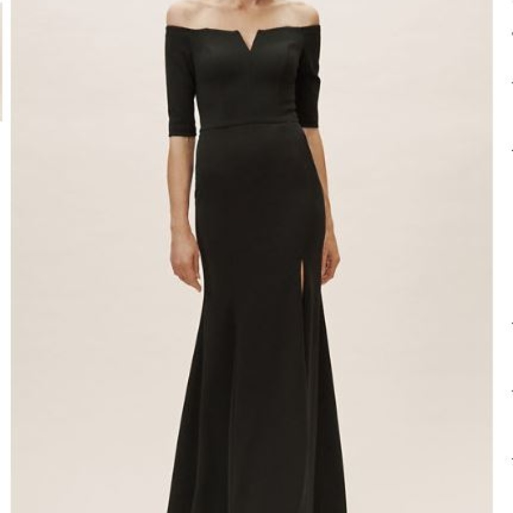 BHLDN Emile Off the shoulder black dress / gown